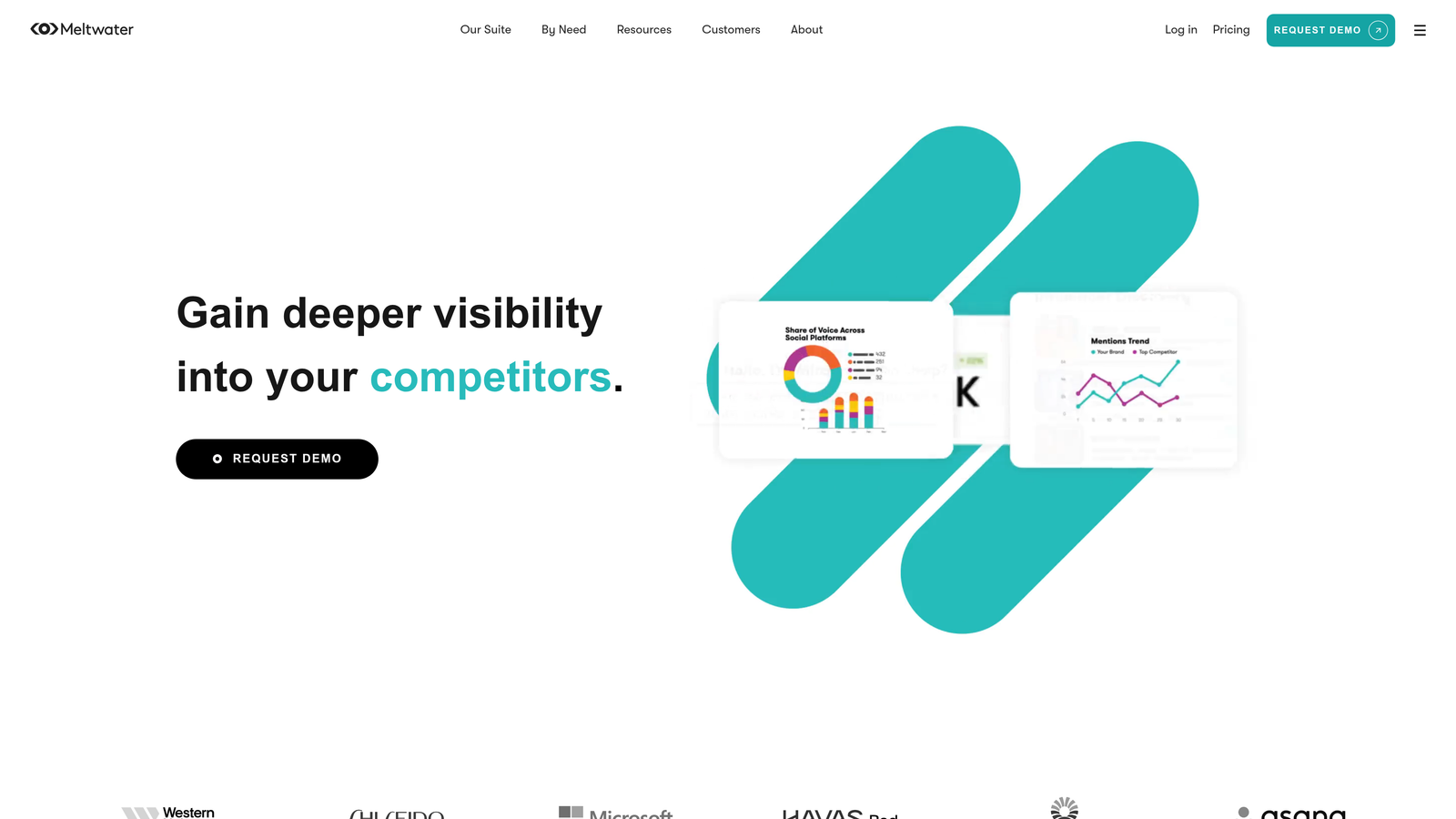 Screenshot of Meltwater website