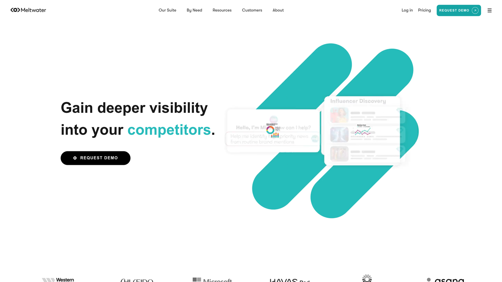 Screenshot of Meltwater website