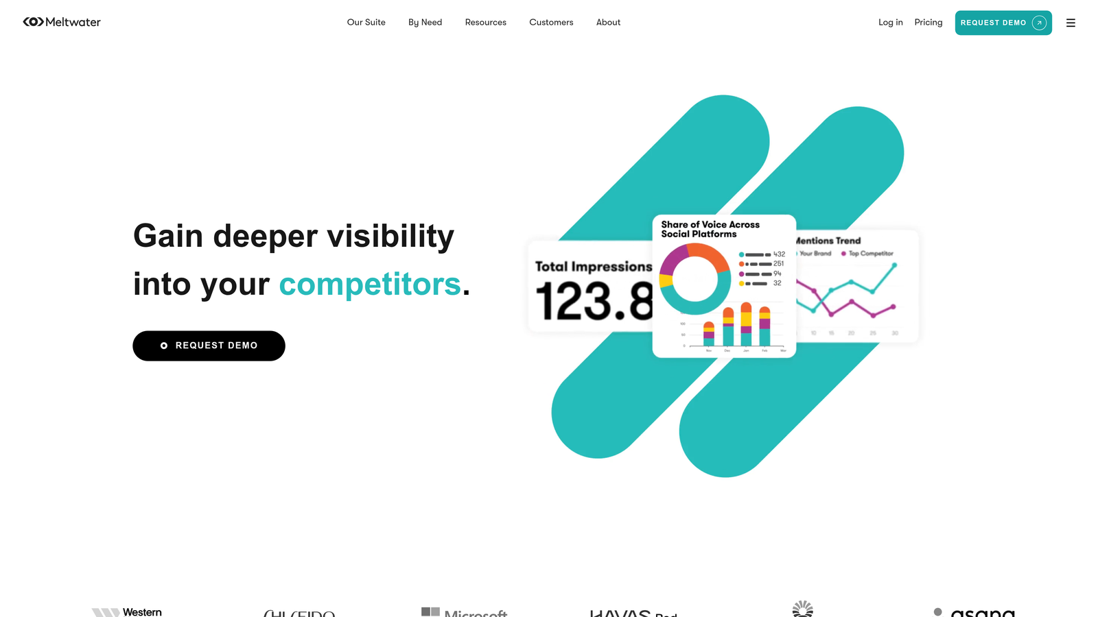 Screenshot of Meltwater website
