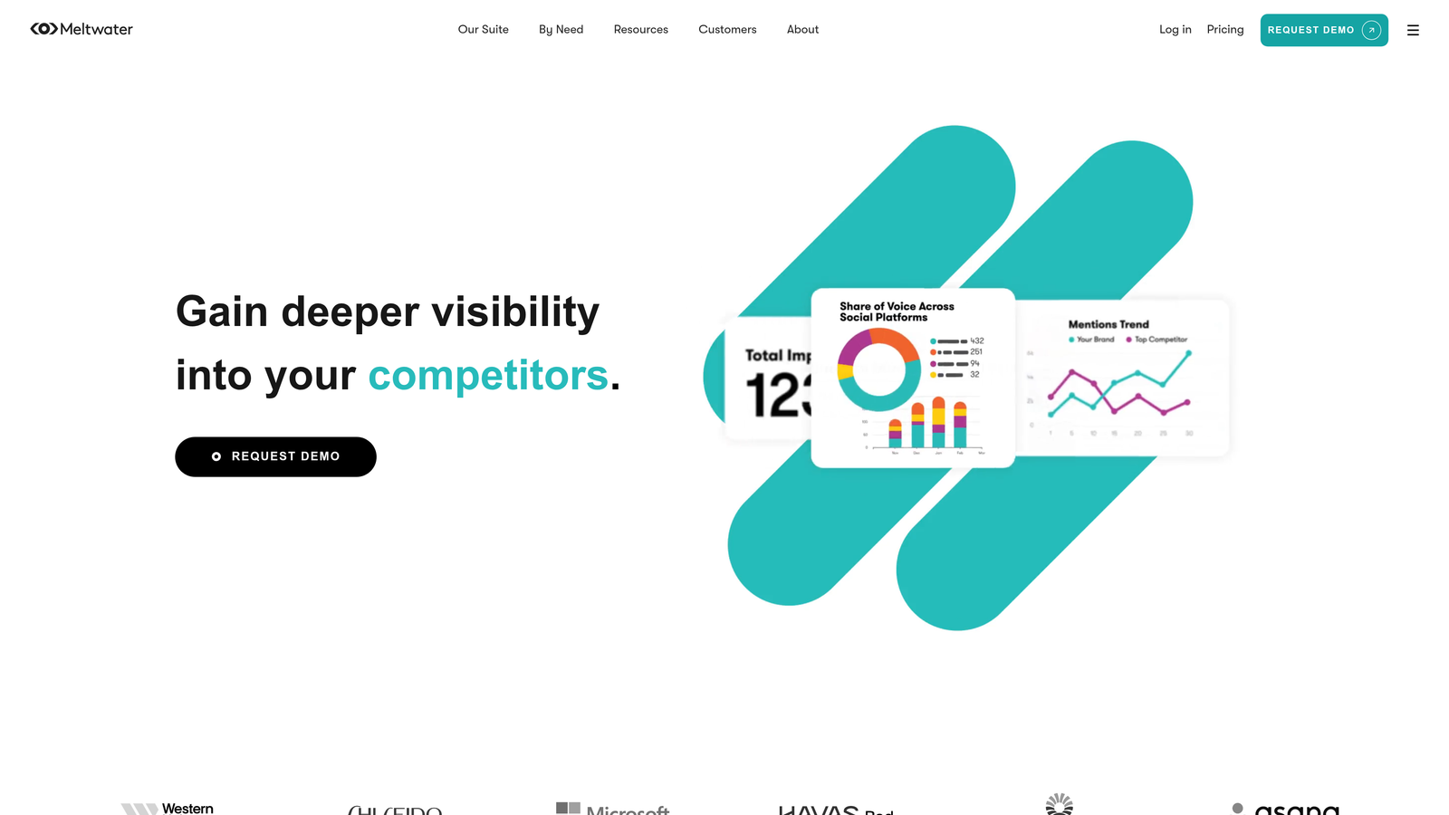 Screenshot of Meltwater website