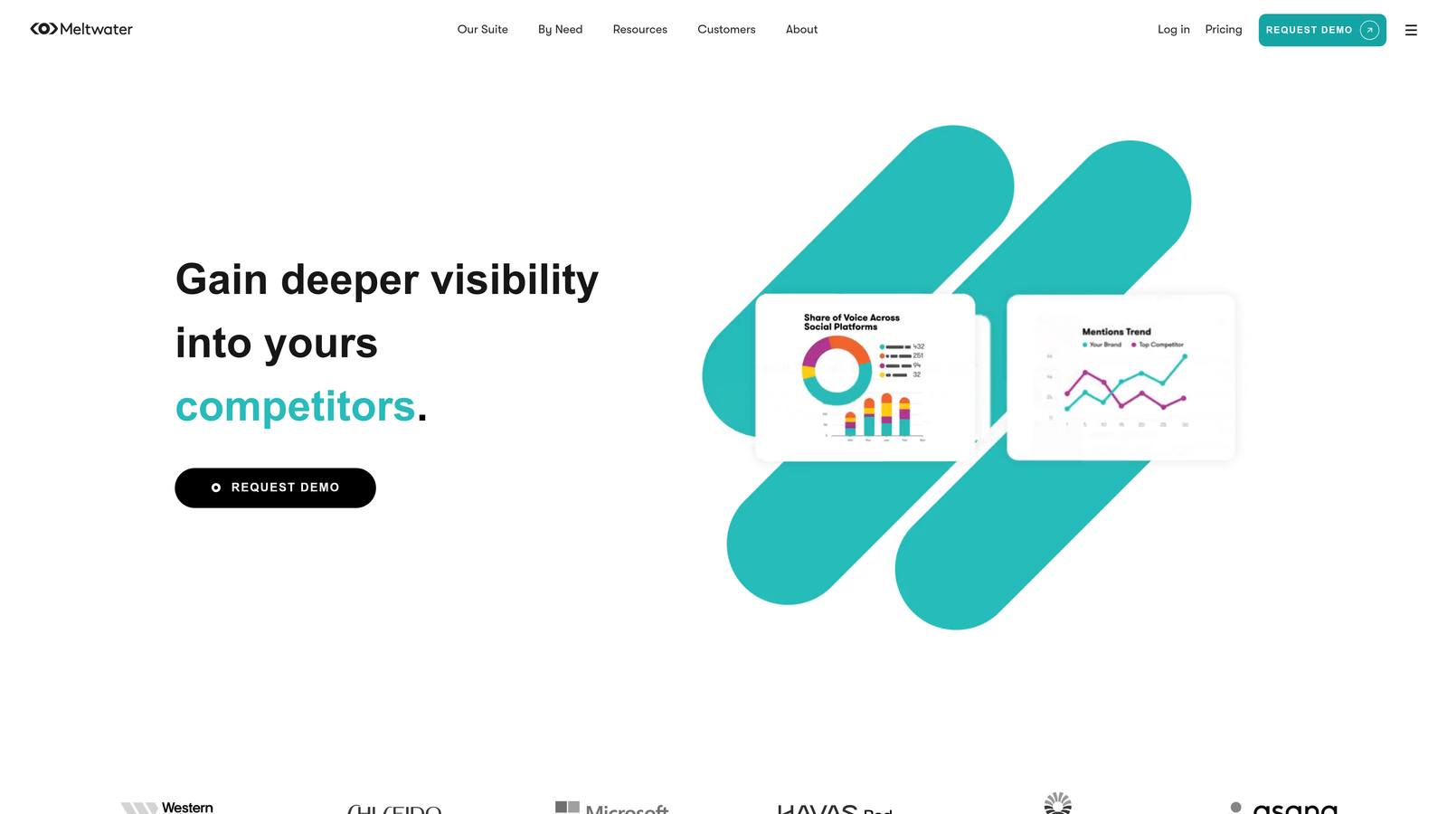 Screenshot of Meltwater website