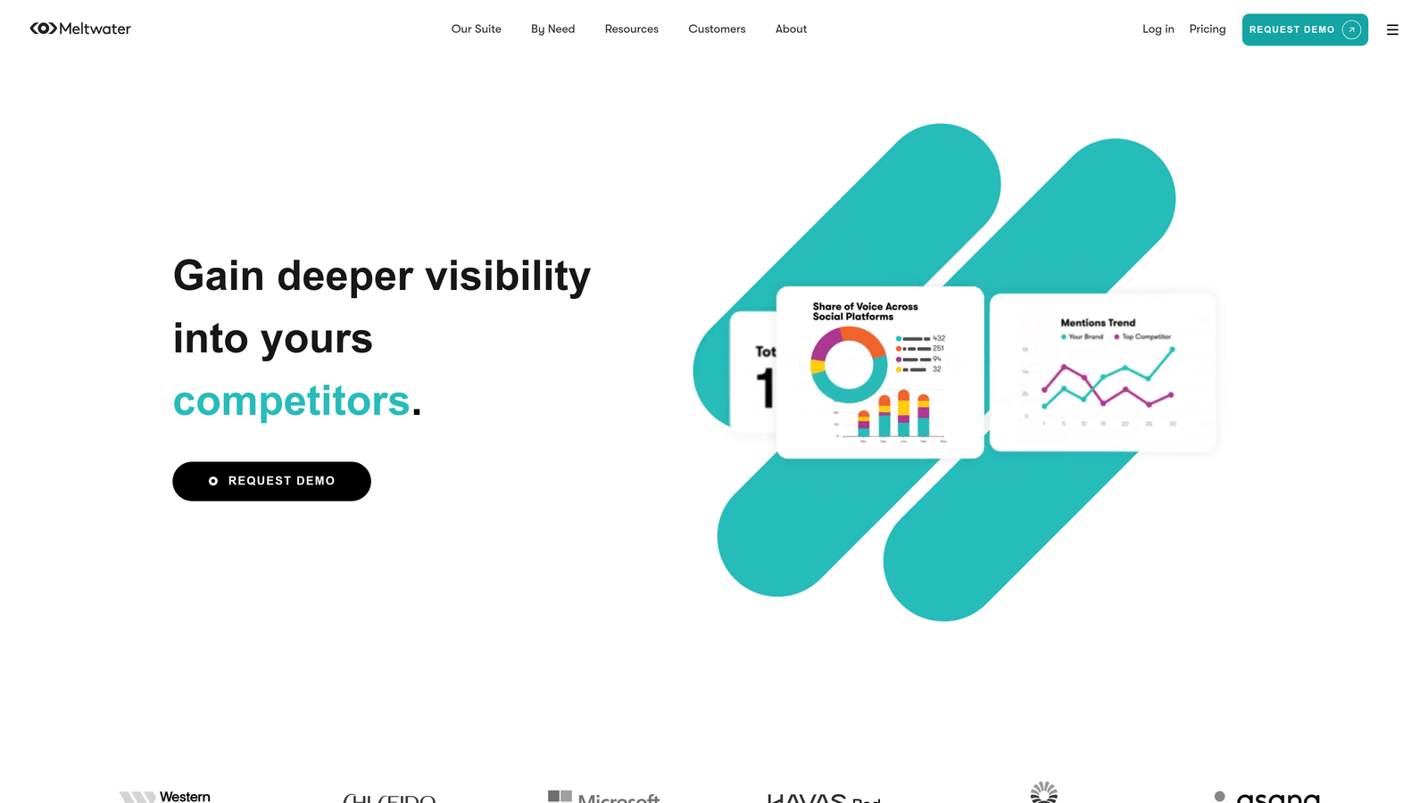 Screenshot of Meltwater website