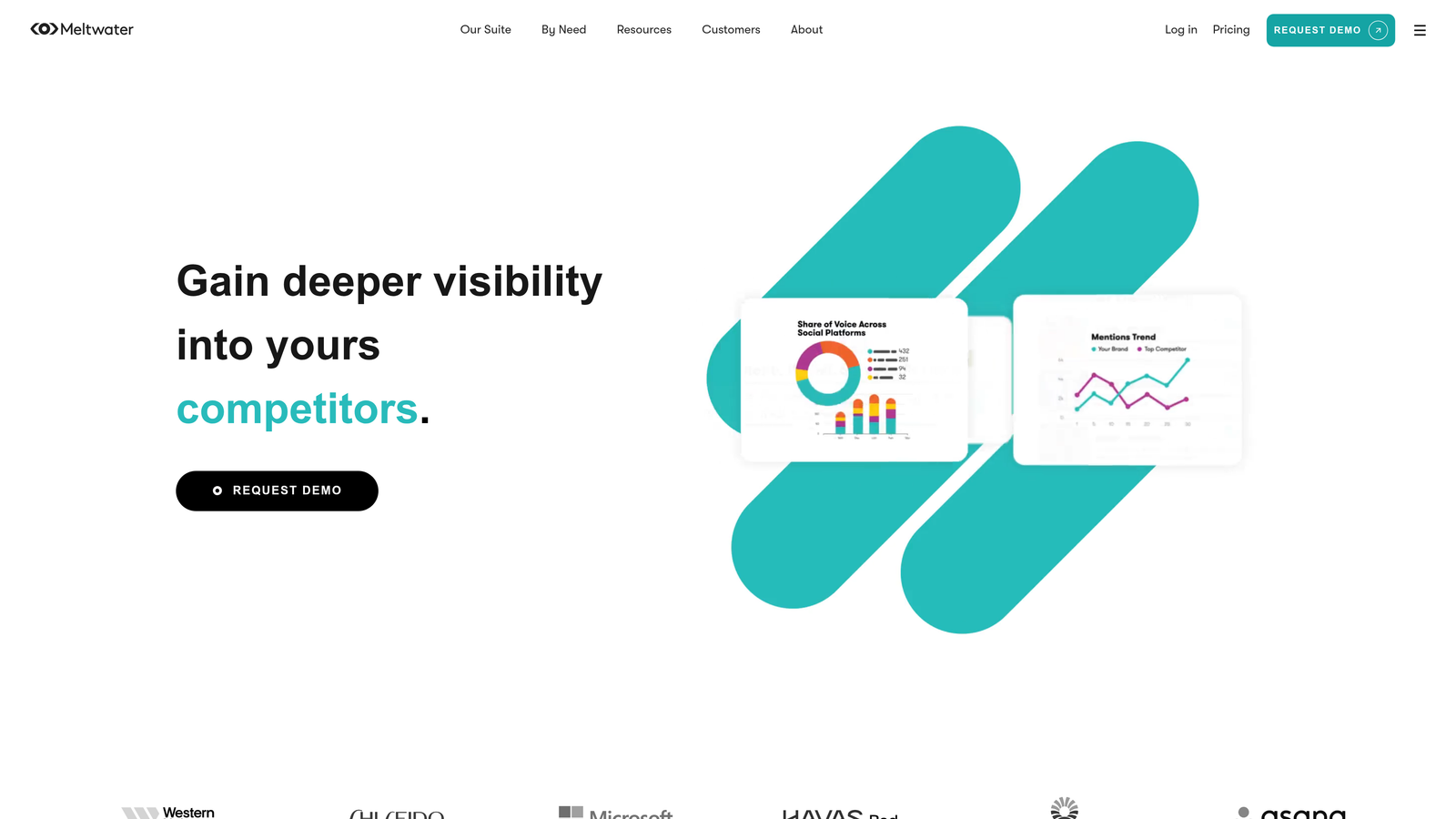 Screenshot of Meltwater website