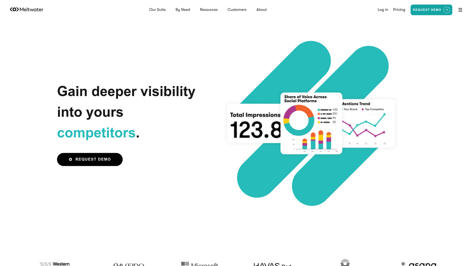 Screenshot of Meltwater website