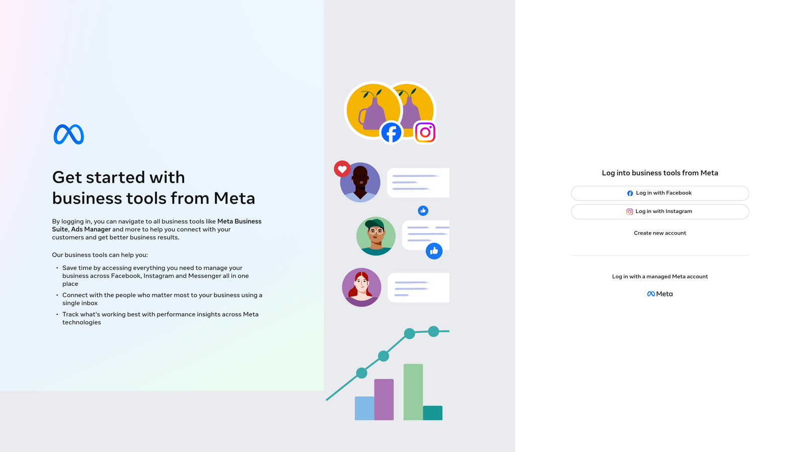 Screenshot of Meta Business Suite Enterprise website