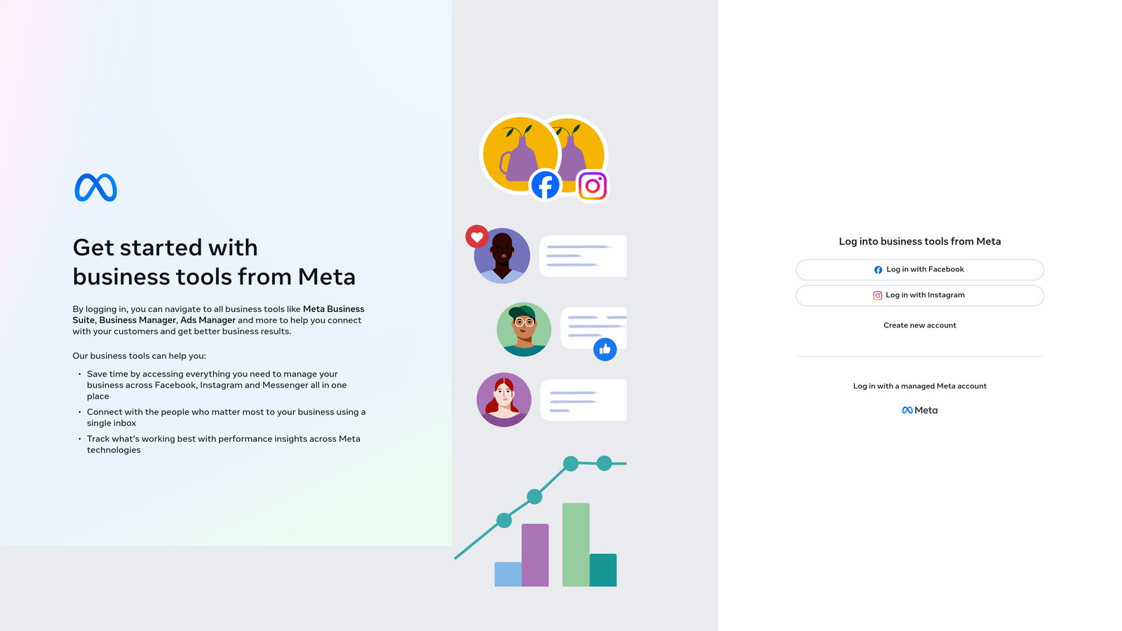 Screenshot of Meta Business Suite website