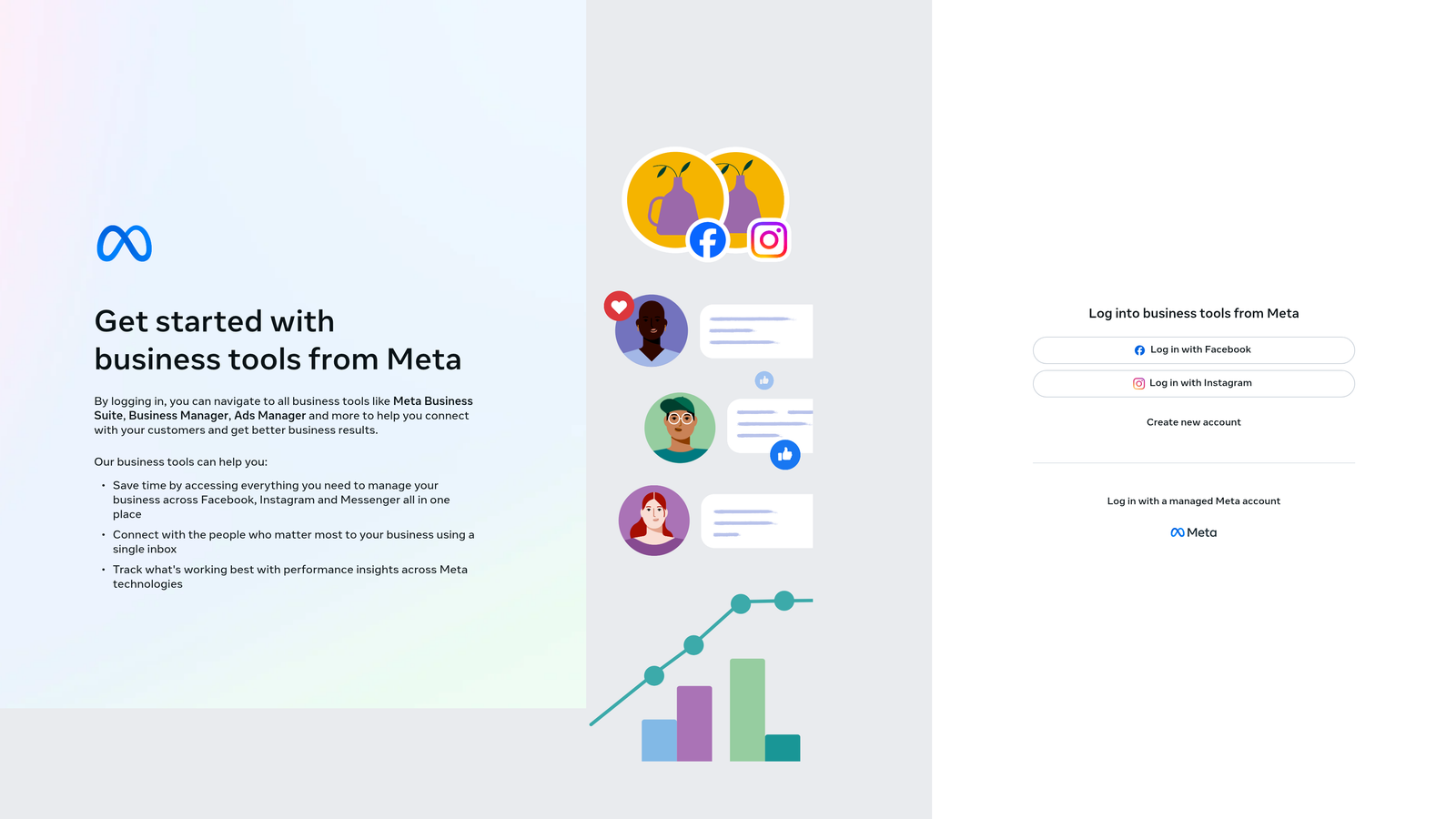 Screenshot of Meta Business Suite website