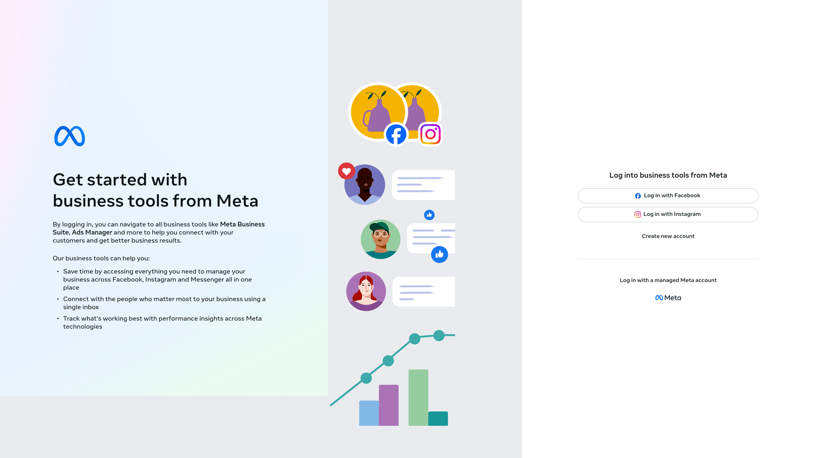 Screenshot of Meta Business Suite website