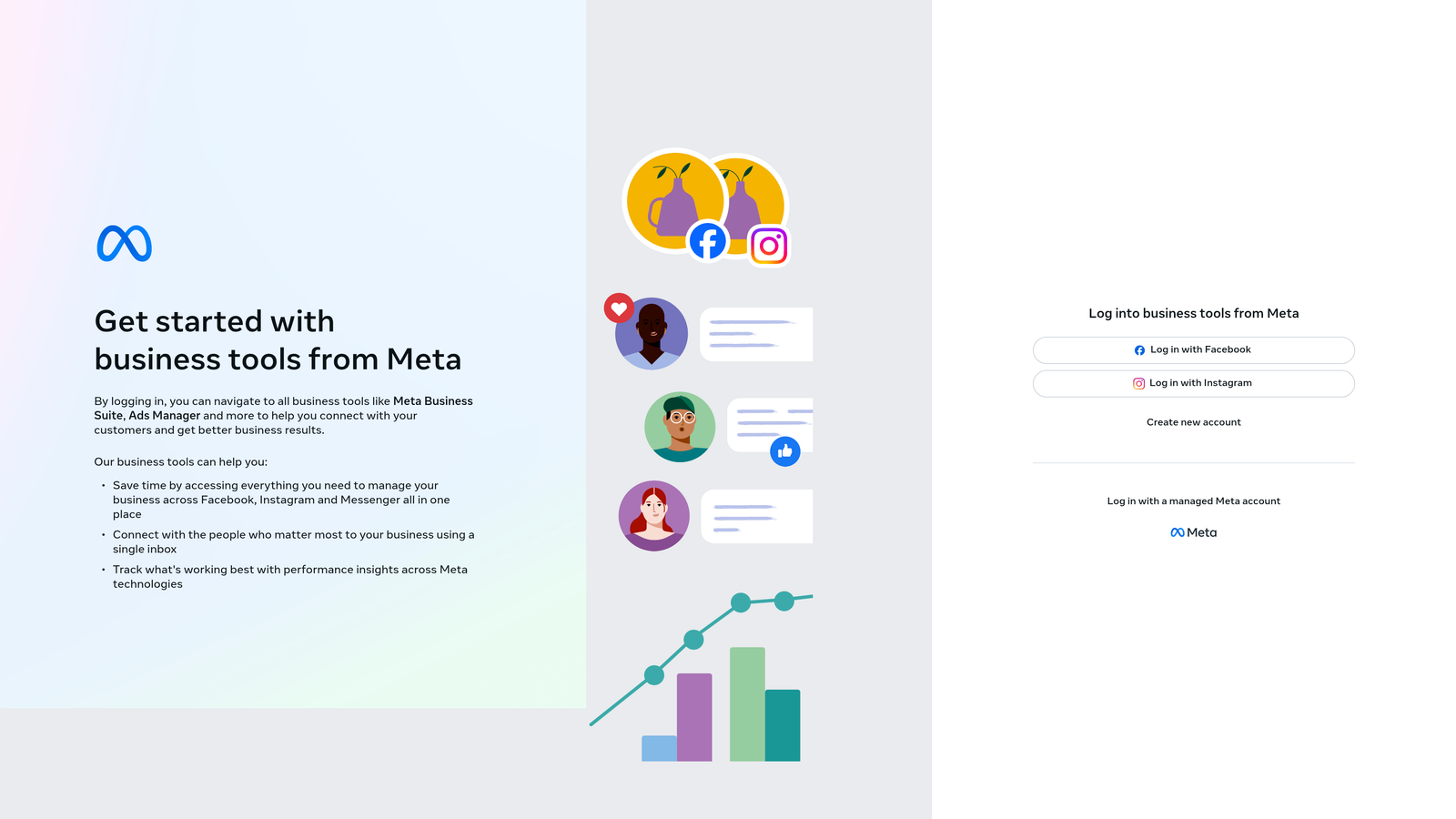 Screenshot of Meta Business Suite website