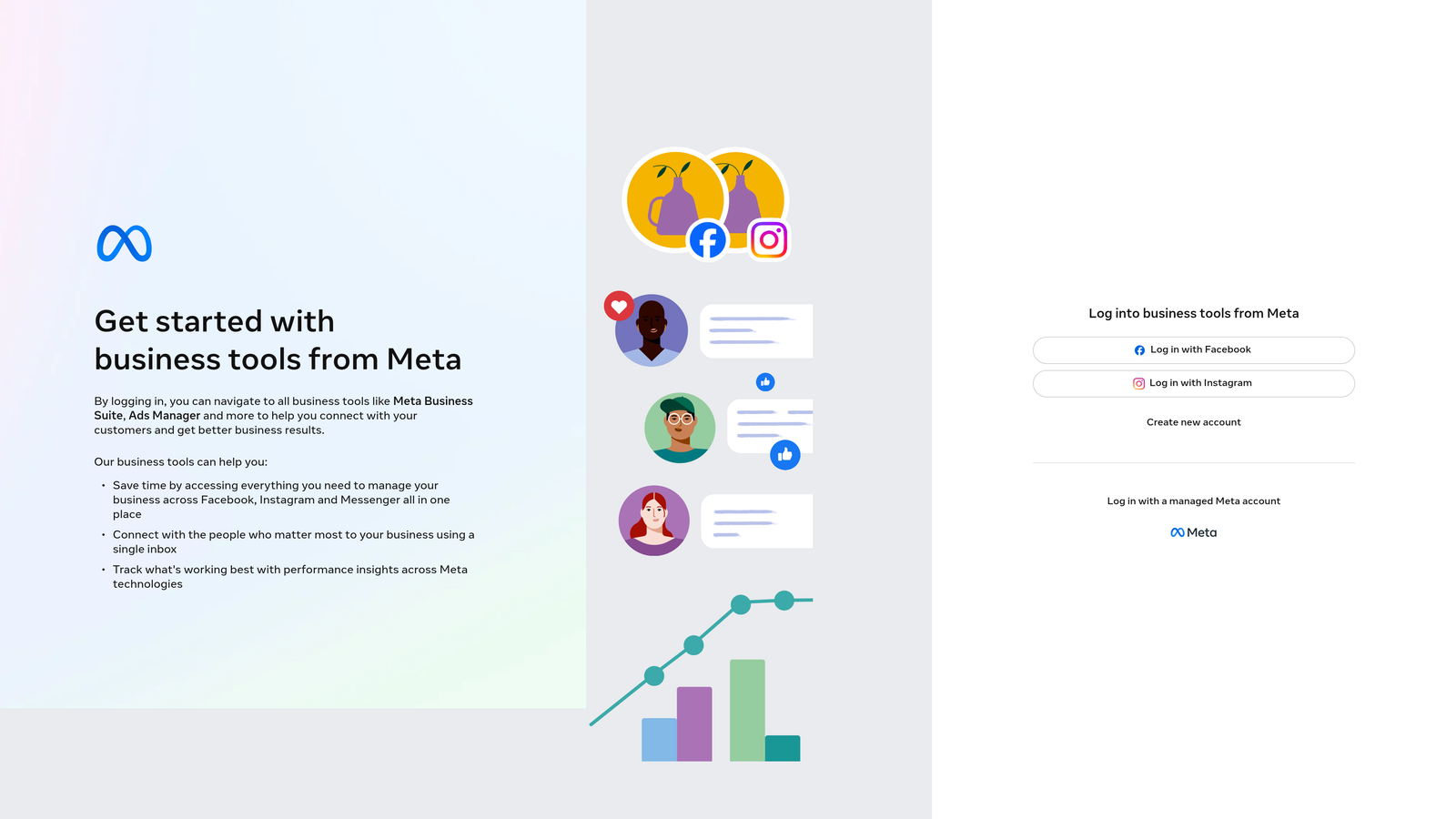 Screenshot of Meta Business Suite website