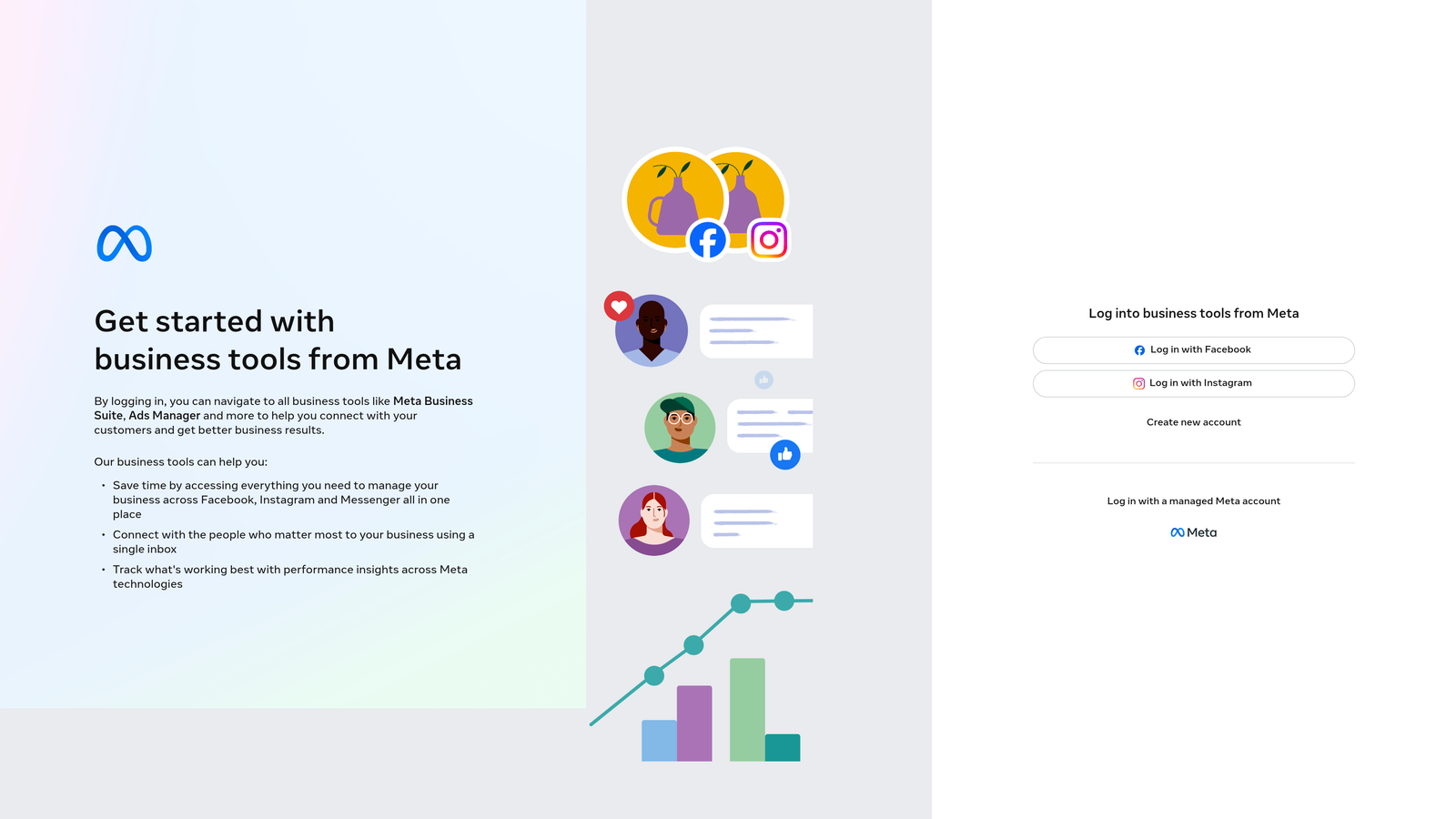 Screenshot of Meta Business Suite website