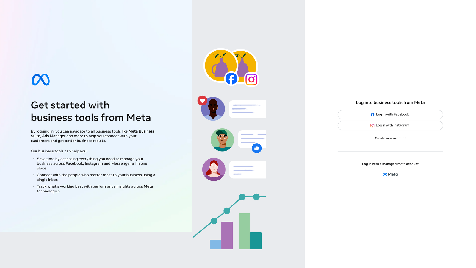 Screenshot of Meta Business Suite website