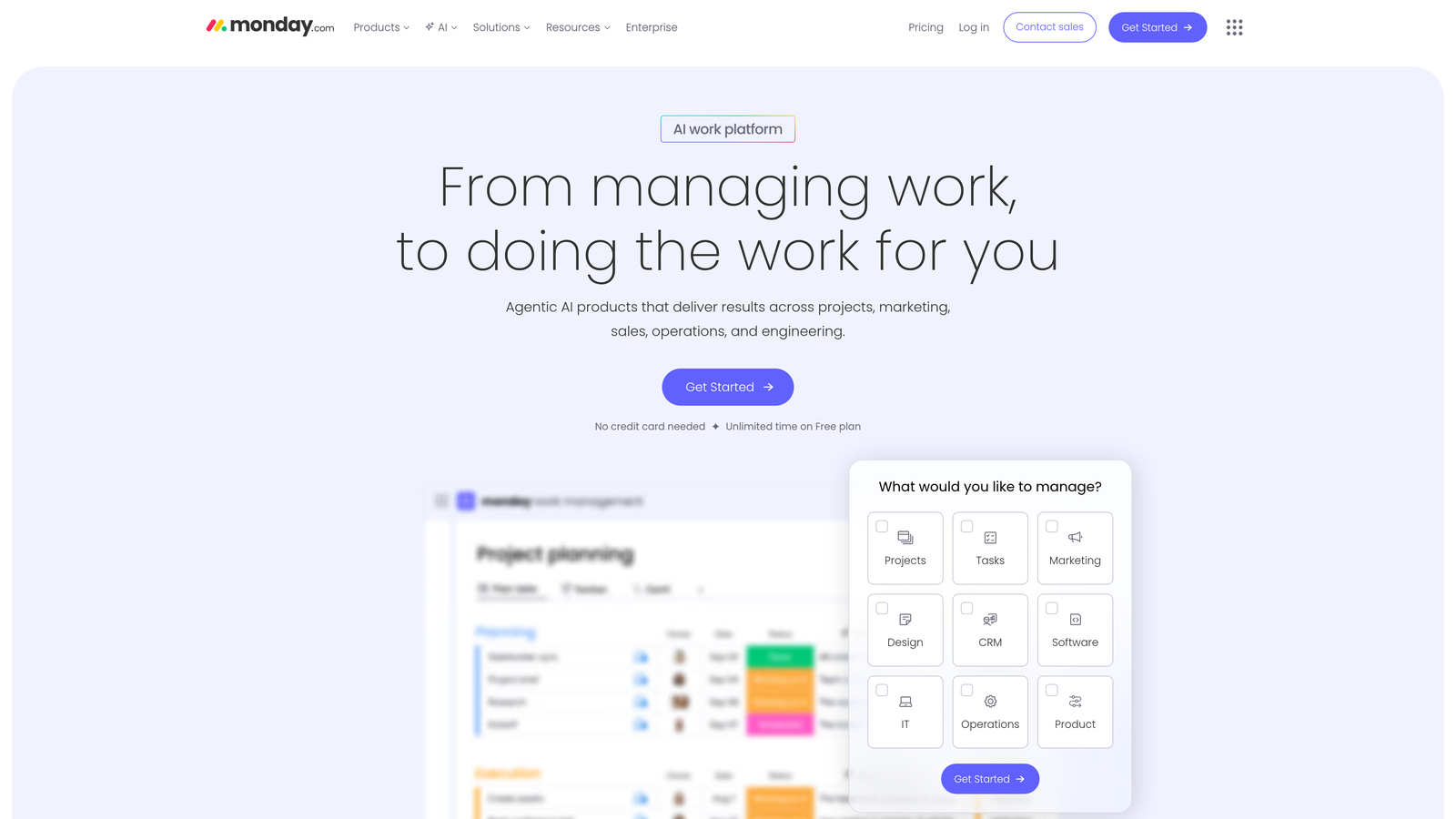 Screenshot of Monday.com website homepage