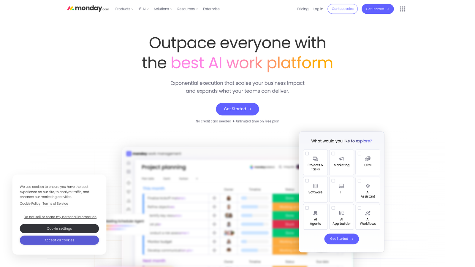 Screenshot of Monday.com website