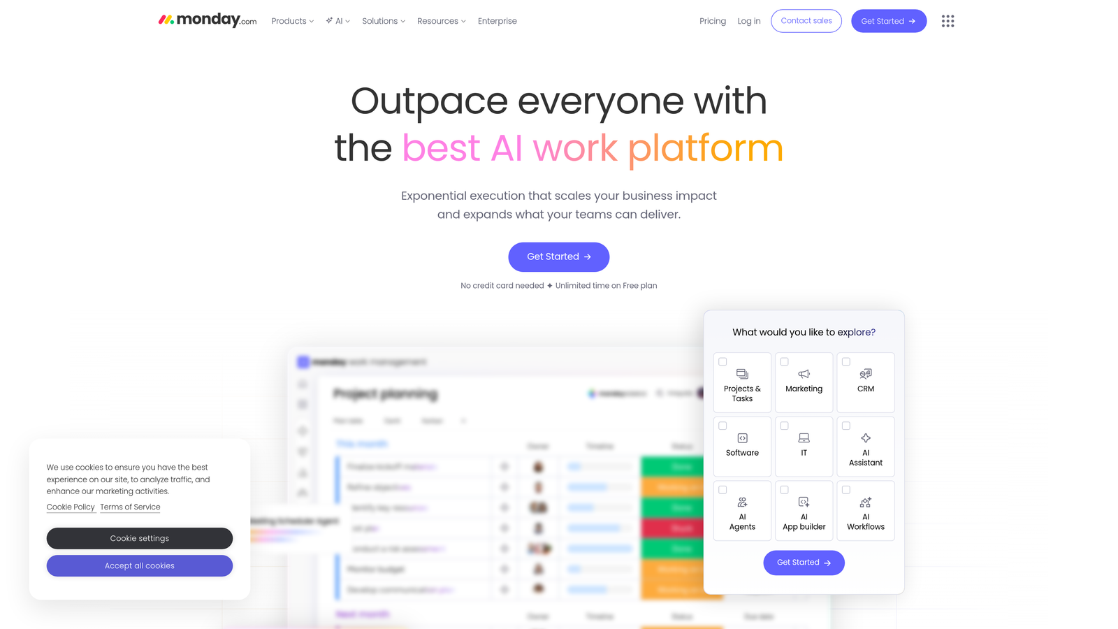 Screenshot of Monday.com website