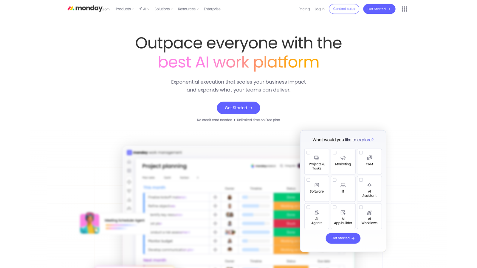 Screenshot of Monday.com website