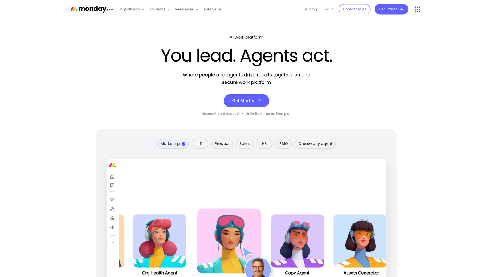 Screenshot of Monday.com website