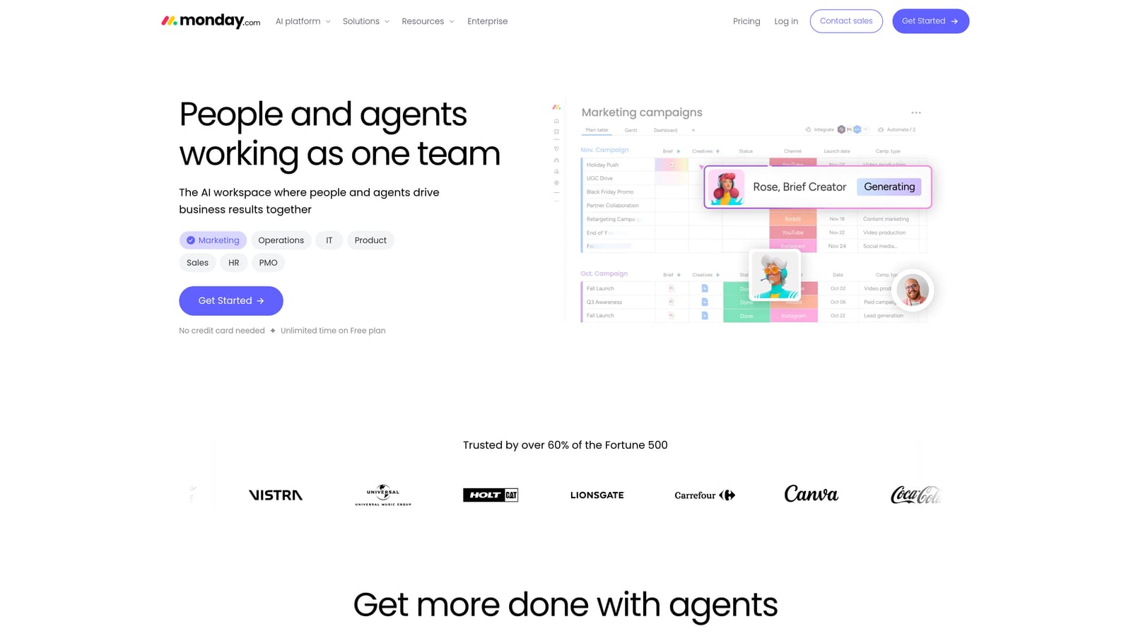 Screenshot of Monday.com website