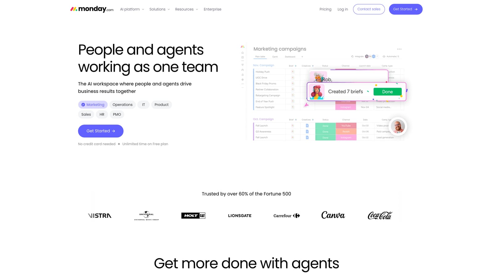 Screenshot of Monday.com website