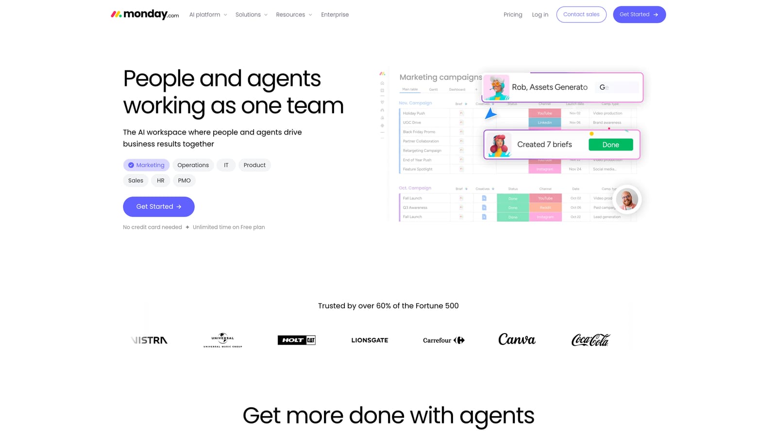 Screenshot of Monday.com website