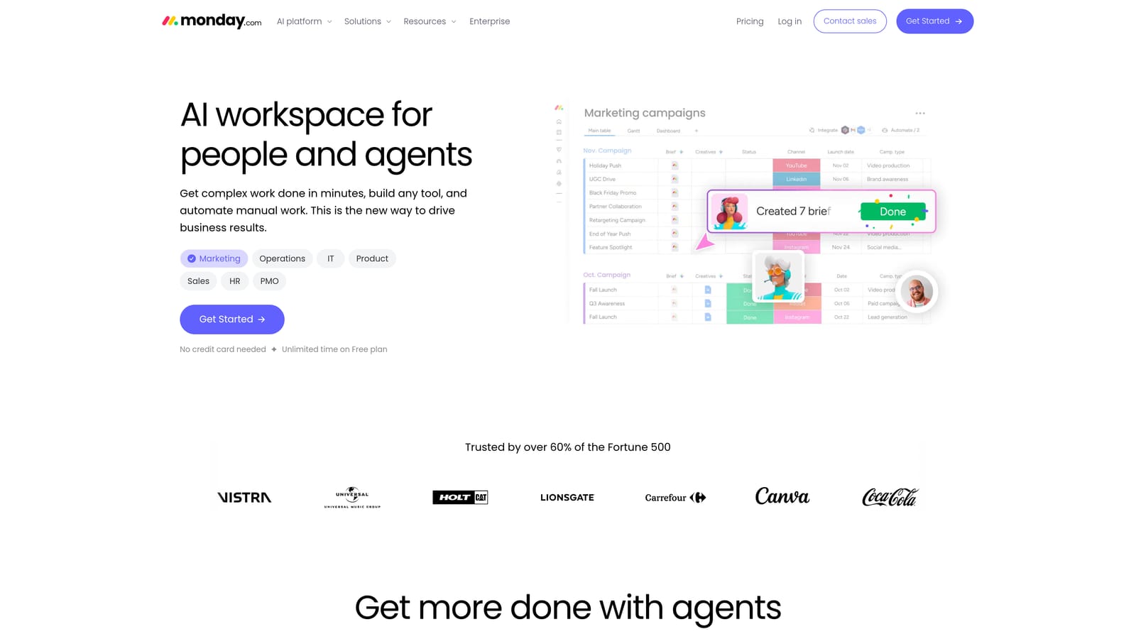 Screenshot of Monday.com website