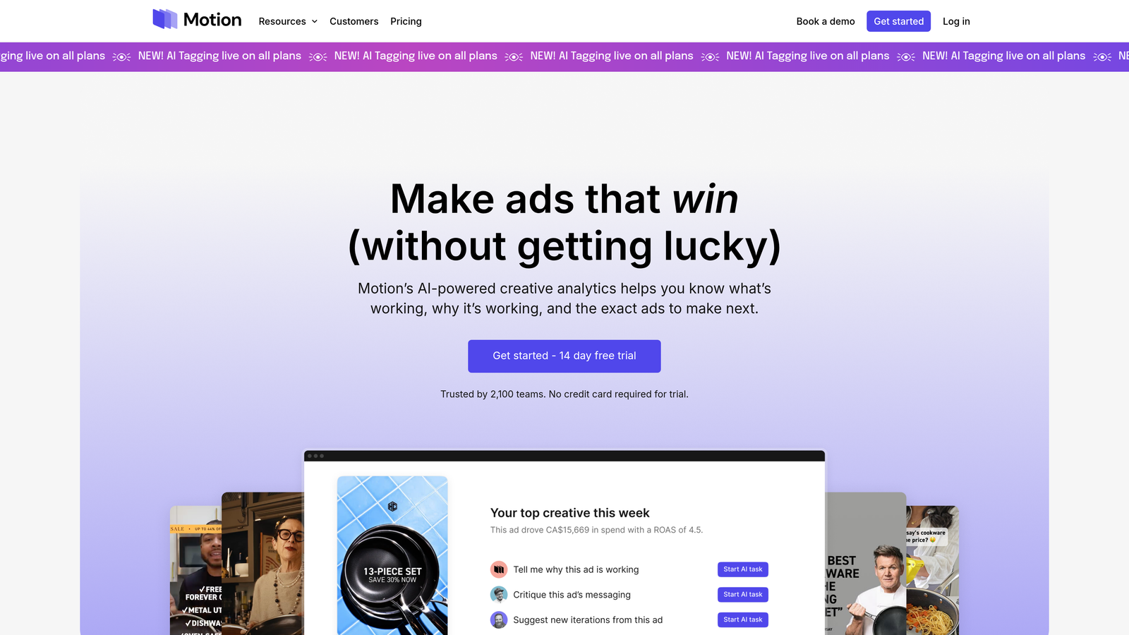 Screenshot of Motion website