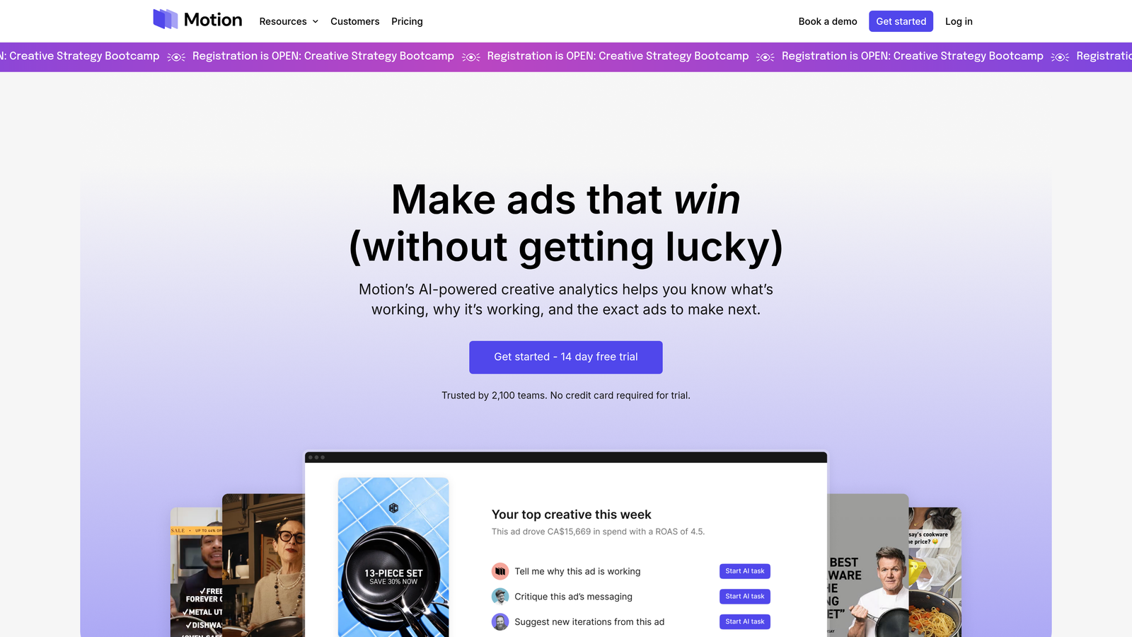 Screenshot of Motion website