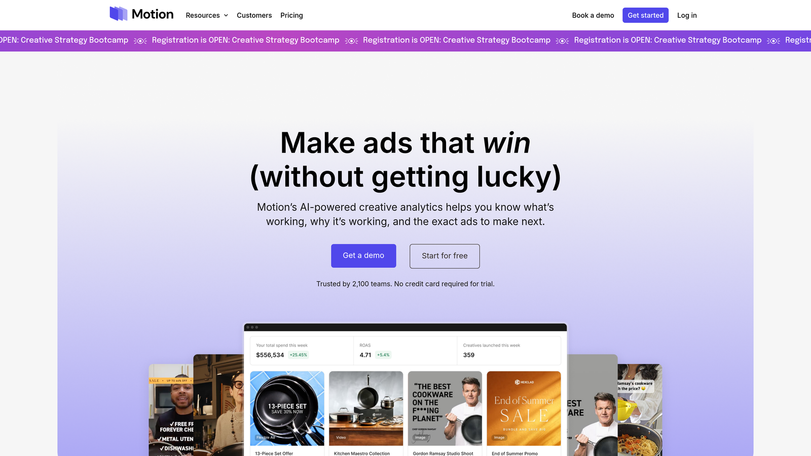 Screenshot of Motion website