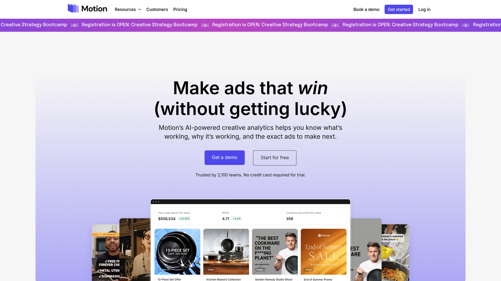 Screenshot of Motion website