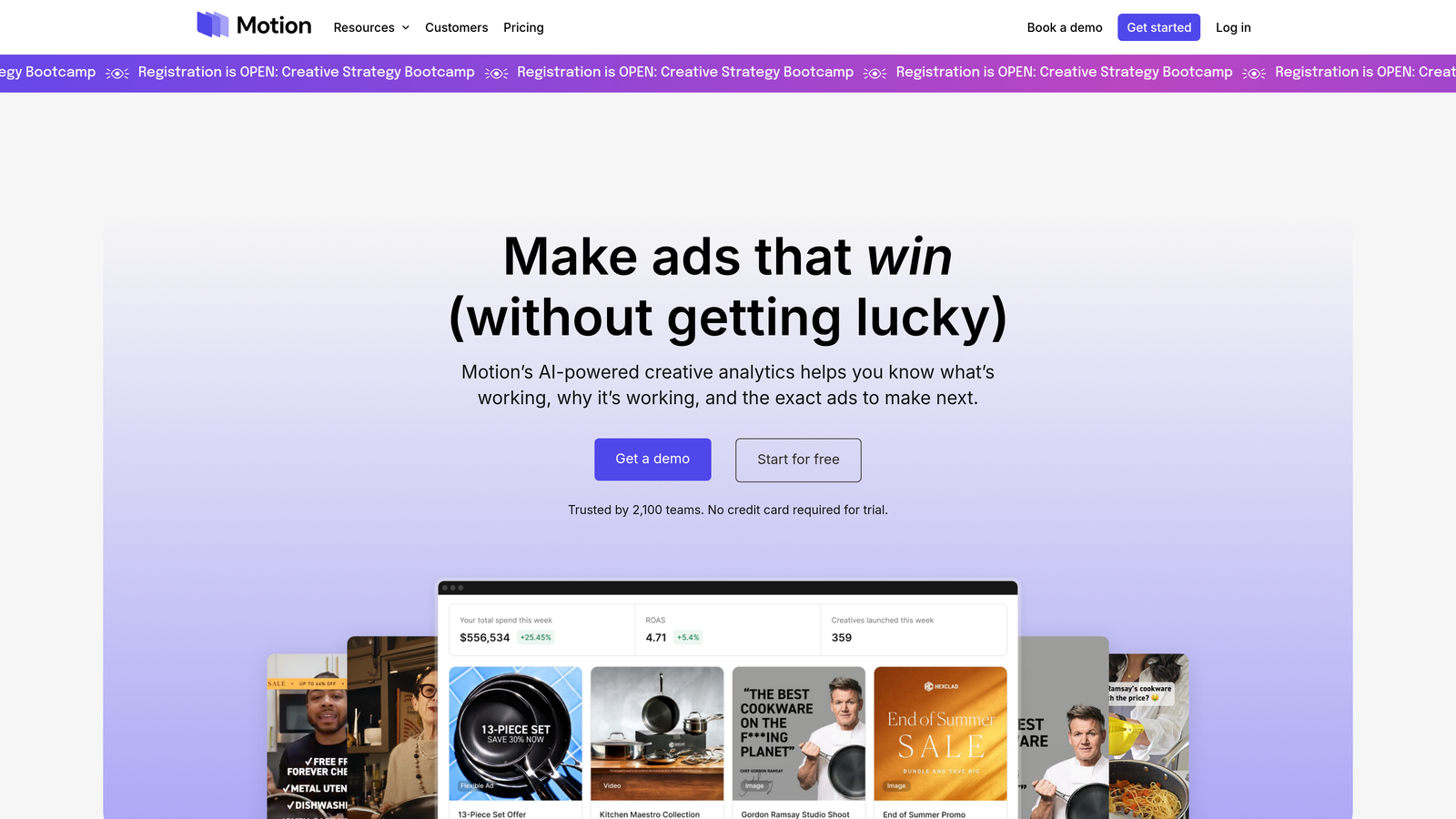 Screenshot of Motion website