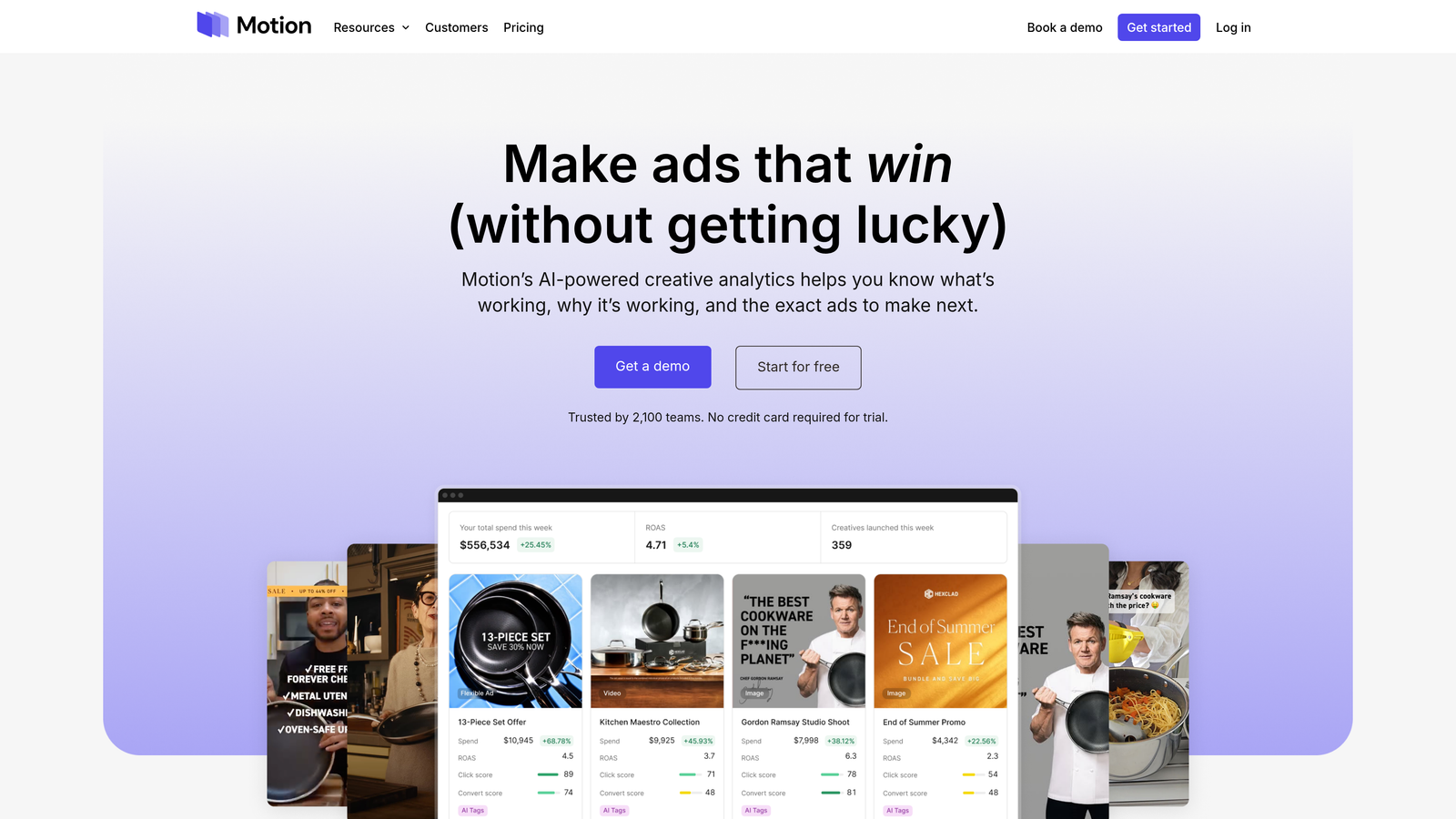 Screenshot of Motion website