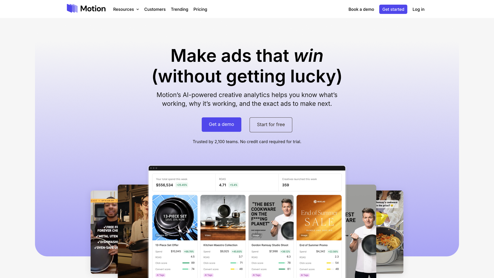 Screenshot of Motion website