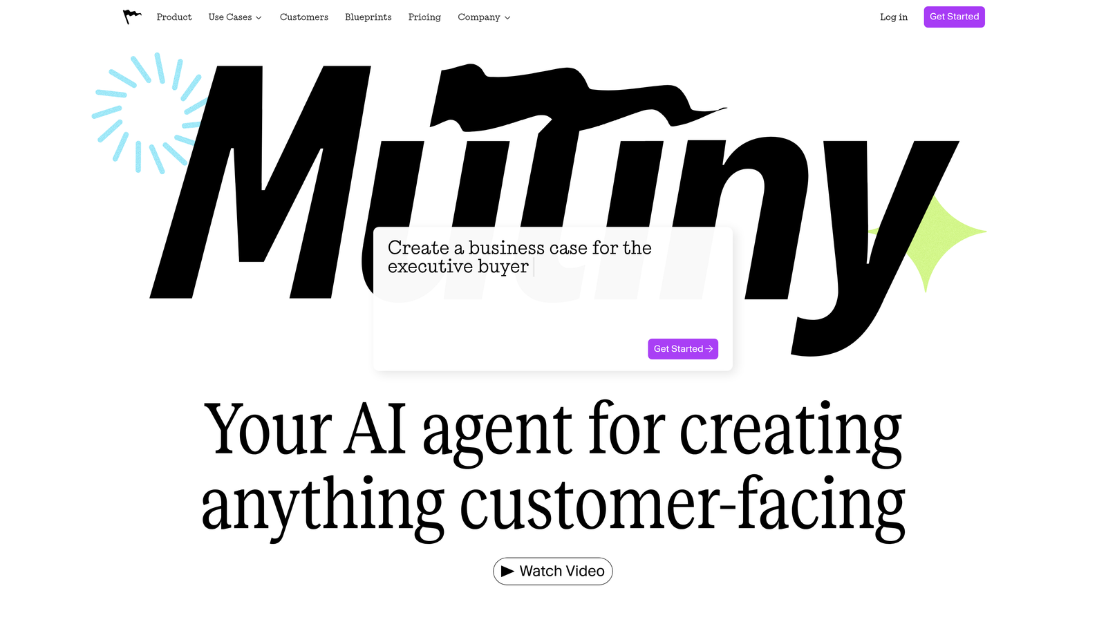 Screenshot of Mutiny website