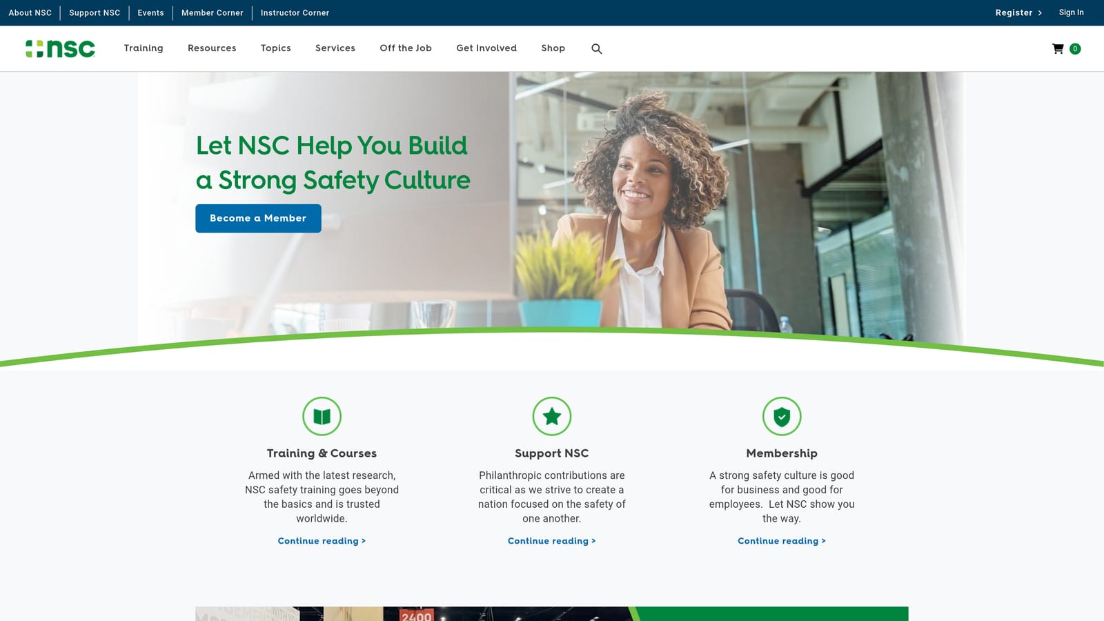 Screenshot of National Safety Council (NSC) CPR and First Aid website