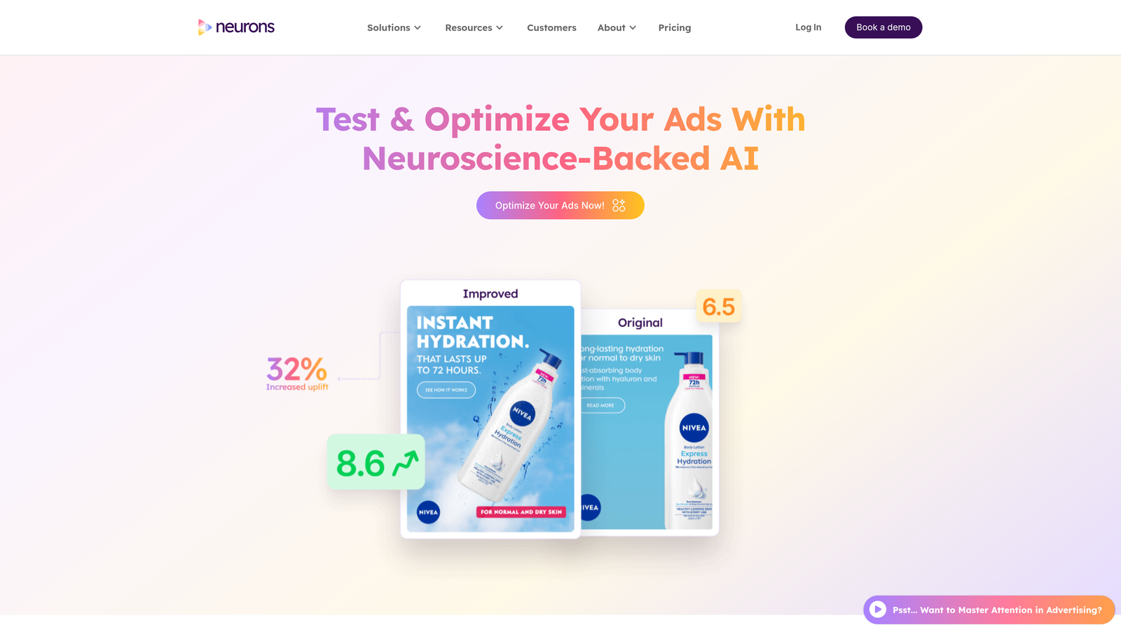 Screenshot of Neurons AI website