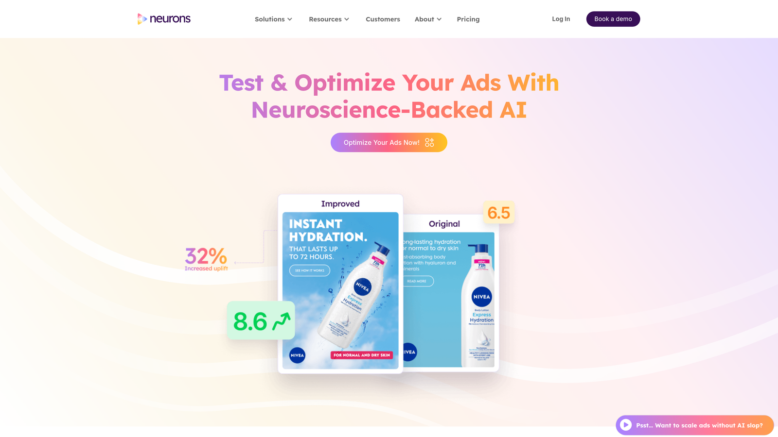 Screenshot of Neurons website