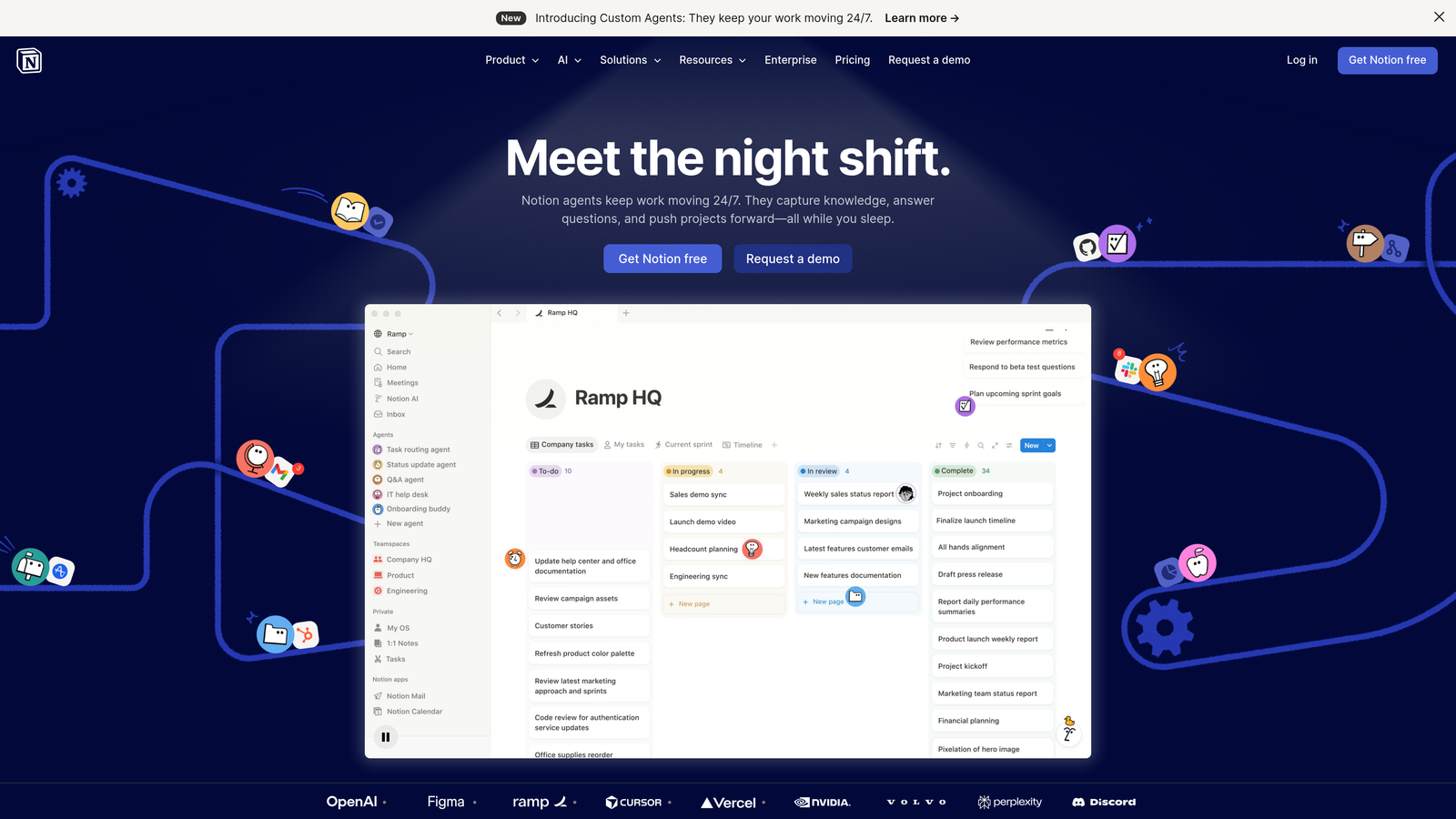 Screenshot of Notion AI website