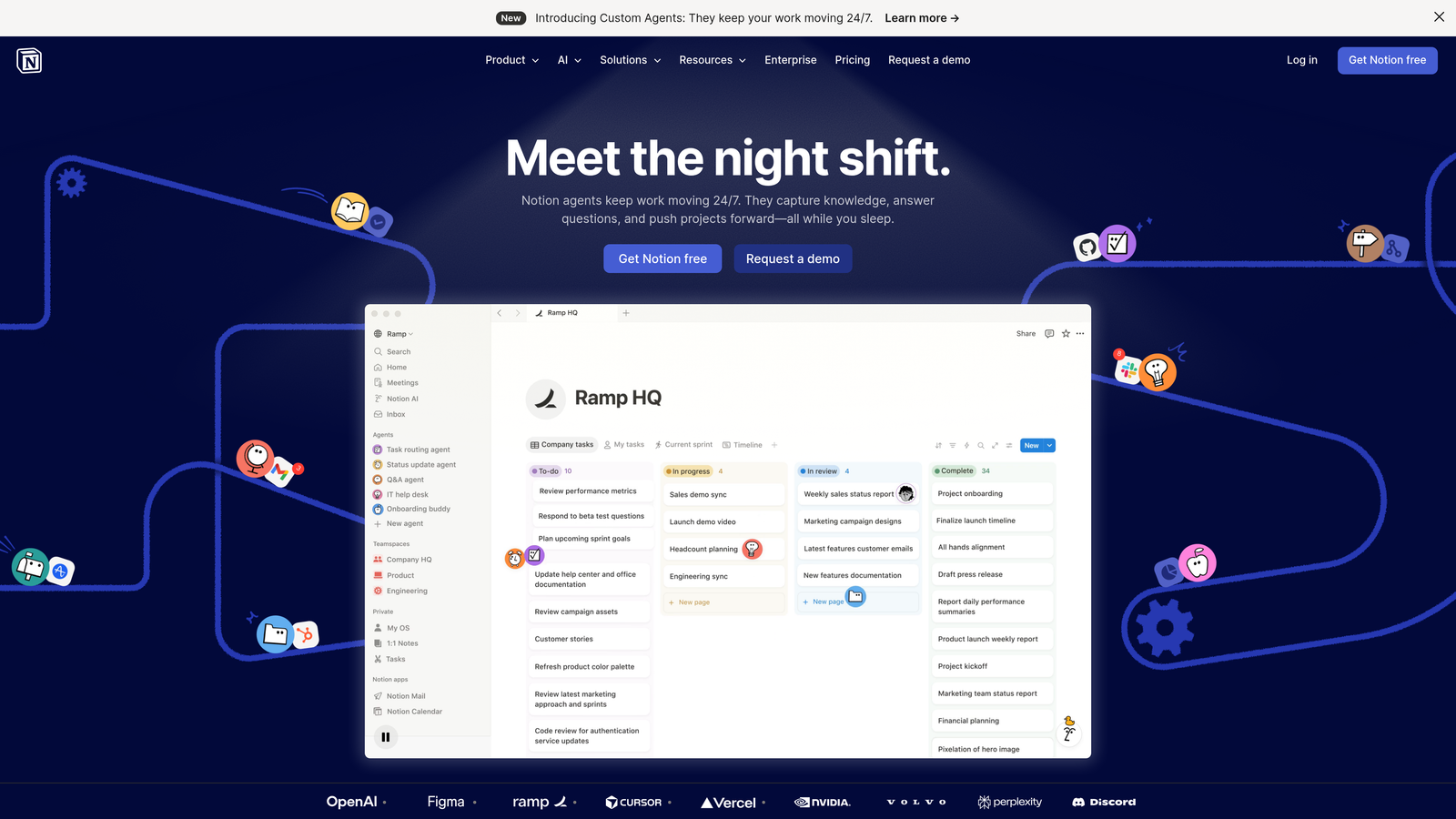 Screenshot of Notion AI website