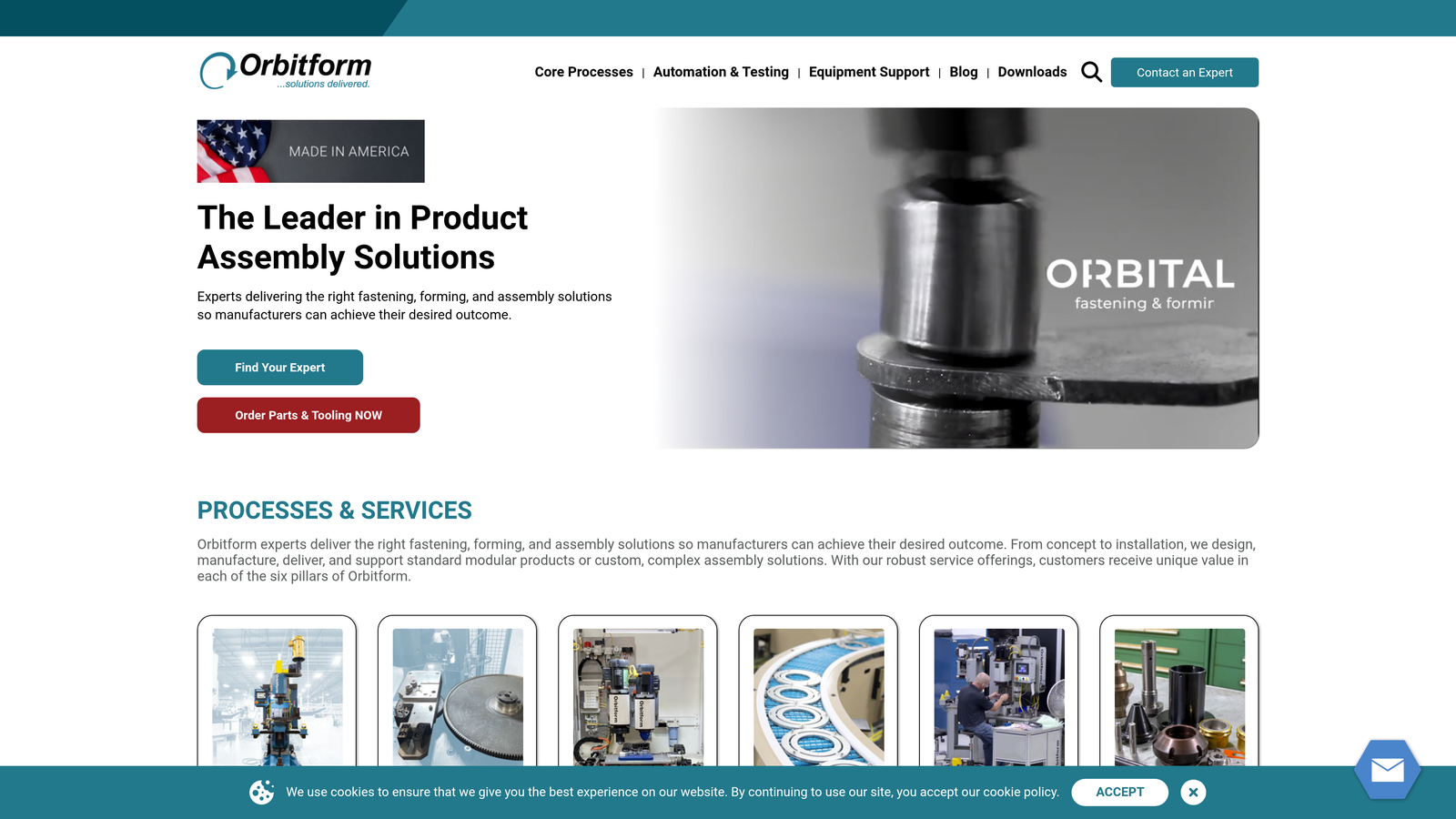 Screenshot of Orbit AI website