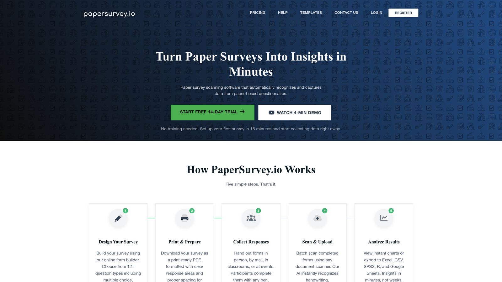 Screenshot of Paperform website
