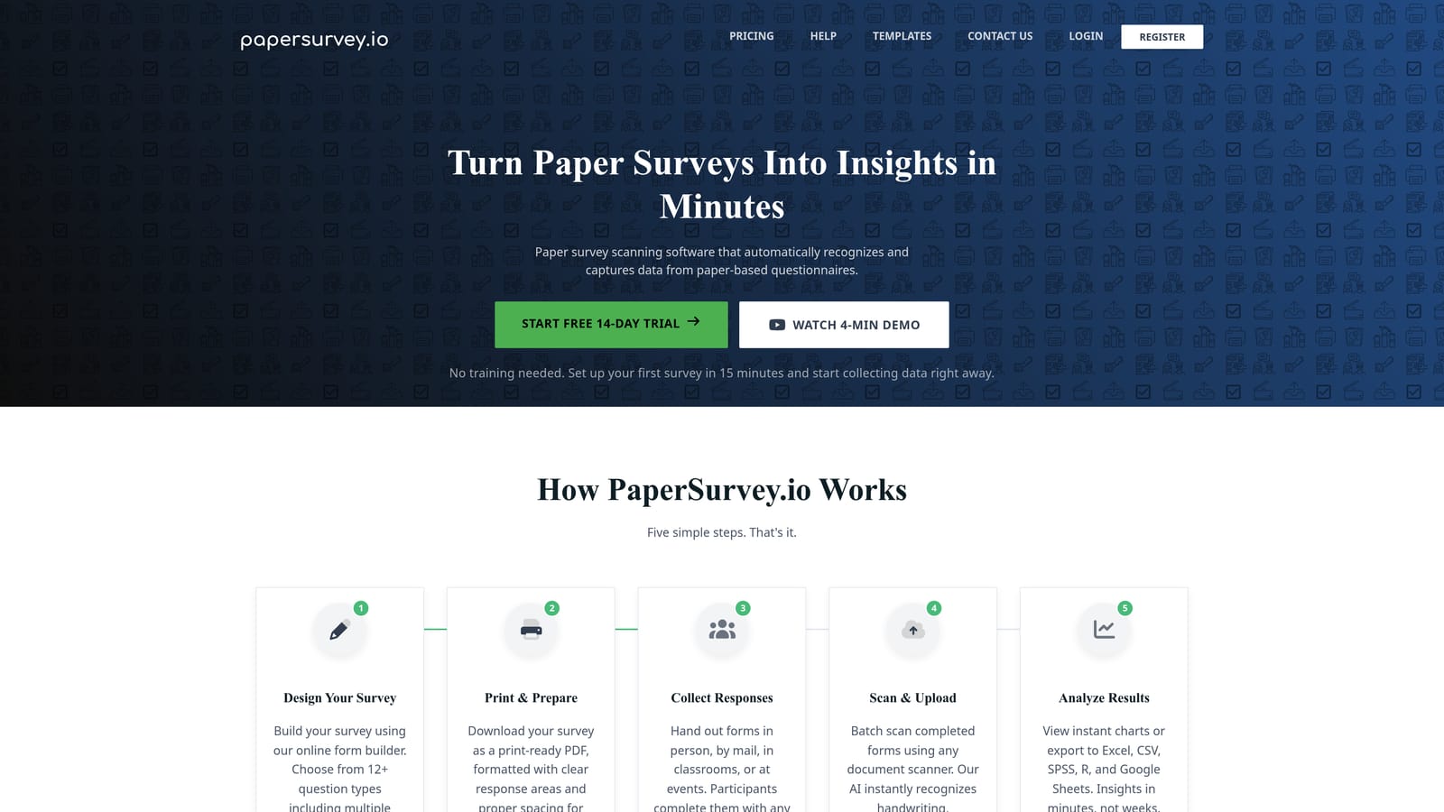 Screenshot of Paperform website