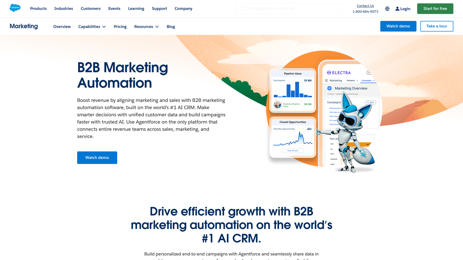 Screenshot of Pardot (Salesforce Marketing Cloud Account Engagement) website