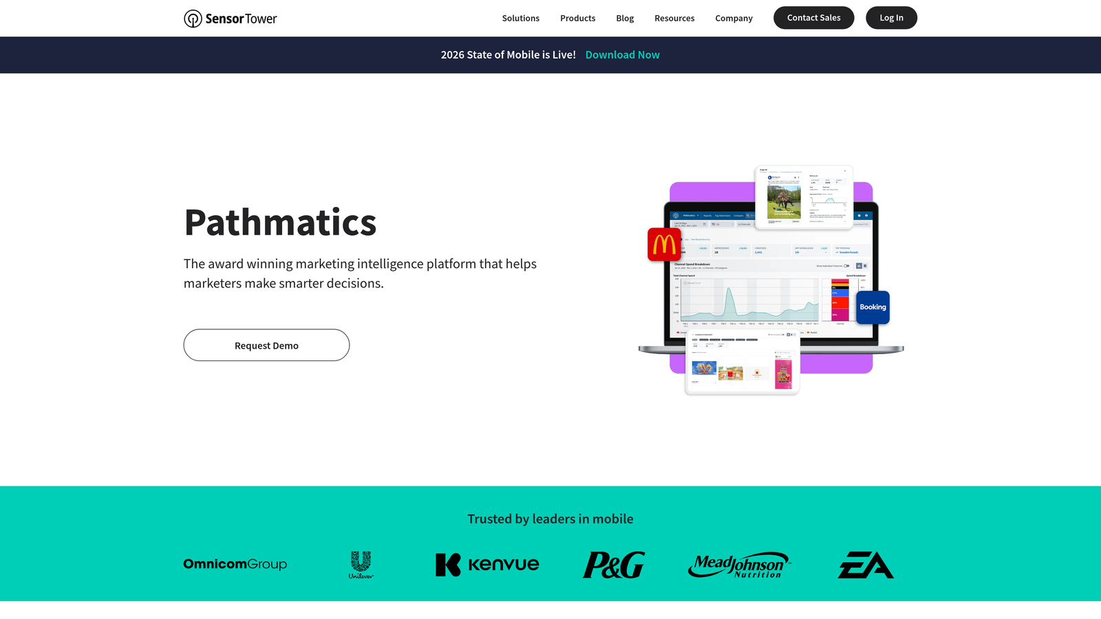 Screenshot of Pathmatics website