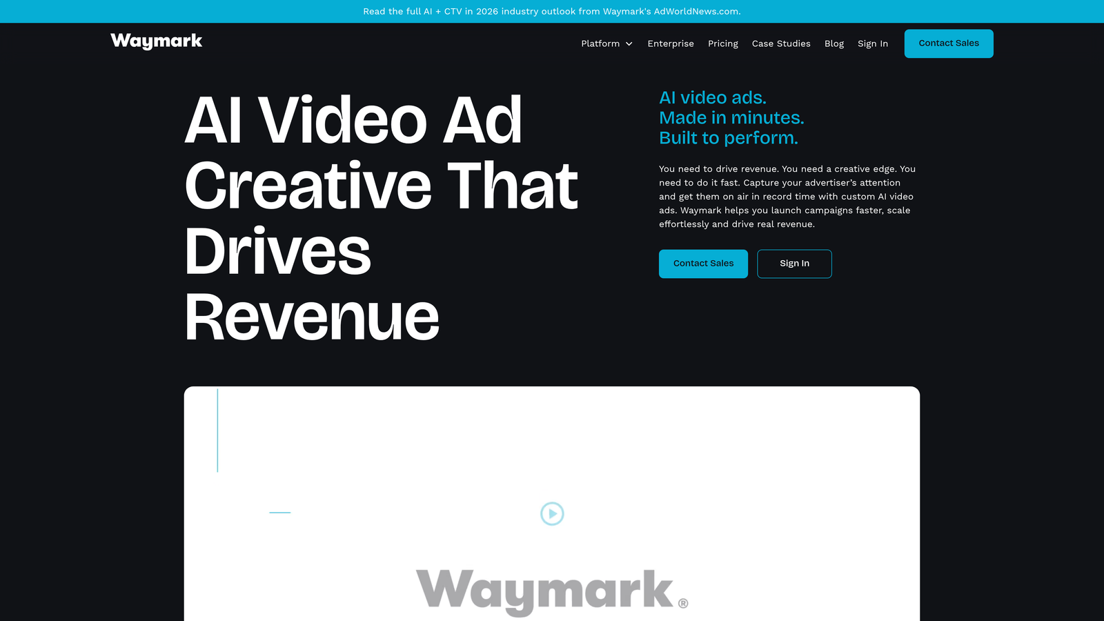 Screenshot of Pencil (by Waymark) website