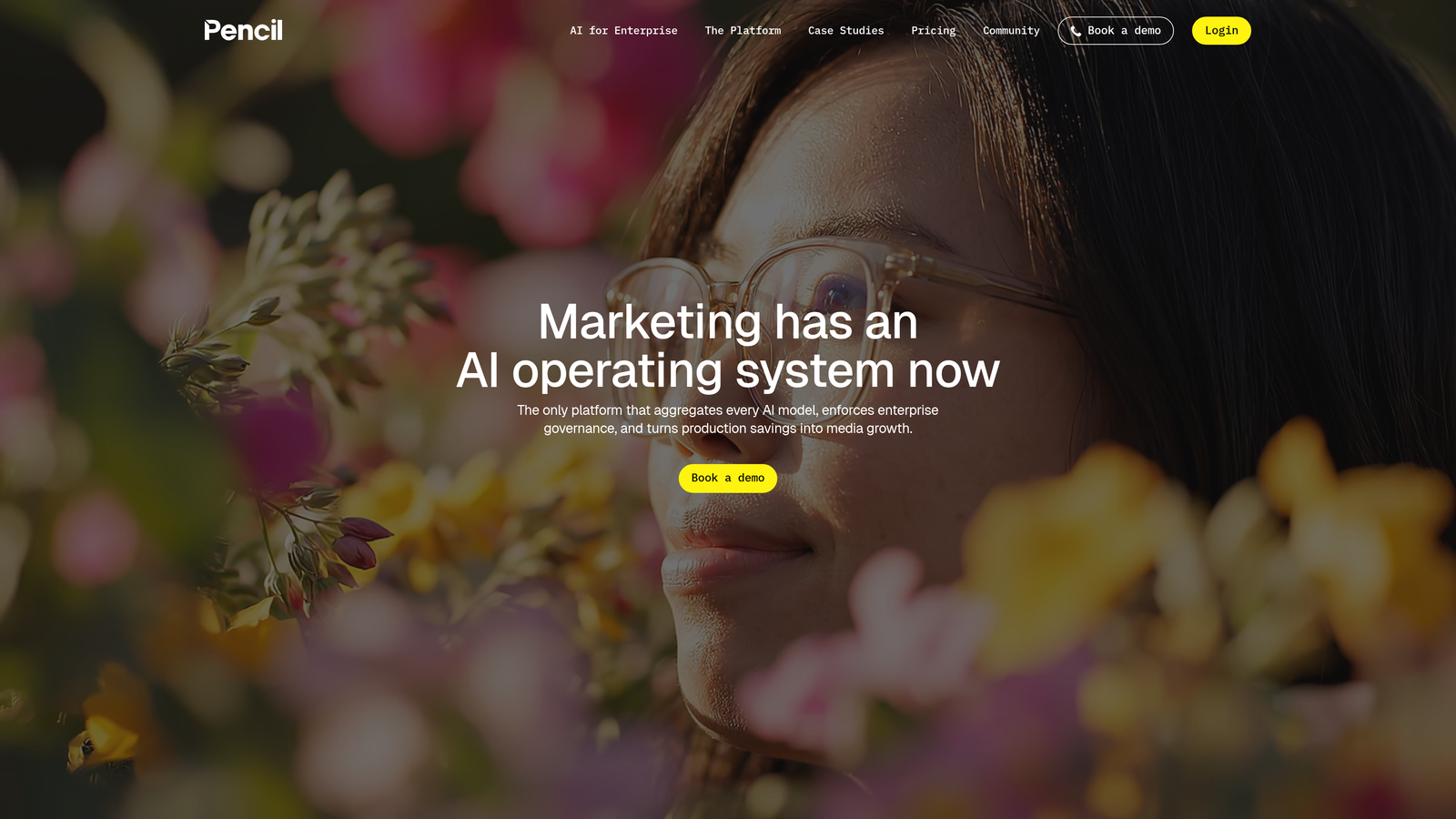 Screenshot of Pencil AI website