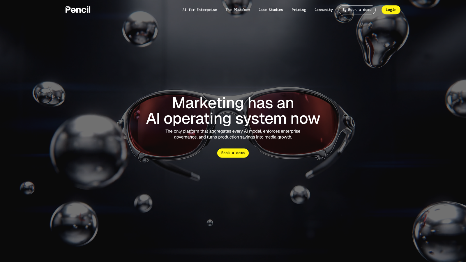 Screenshot of Pencil AI website