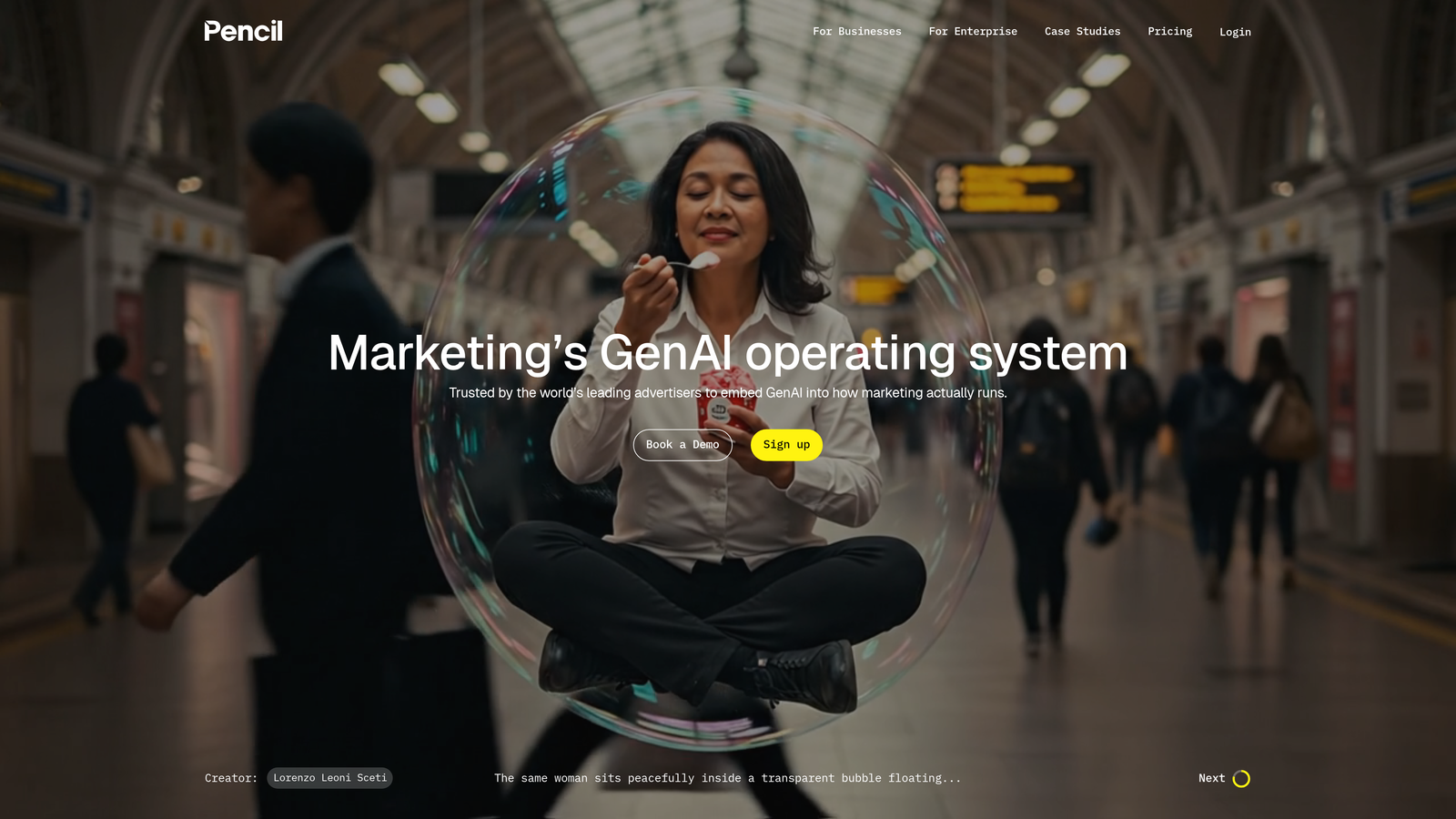 Screenshot of Pencil website