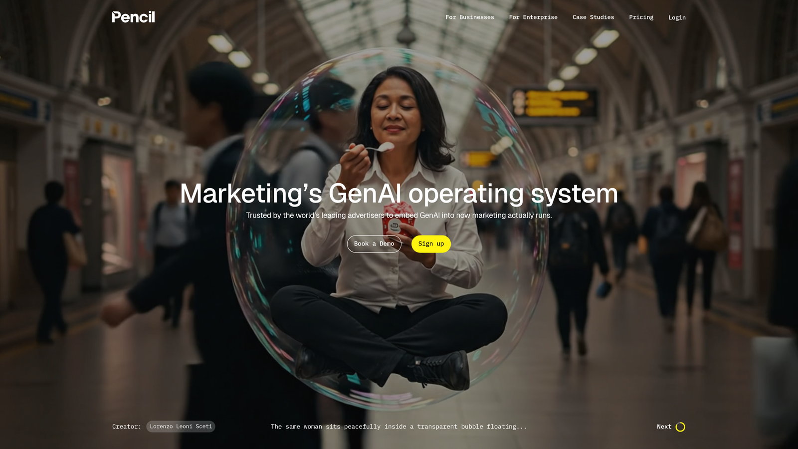 Screenshot of Pencil website