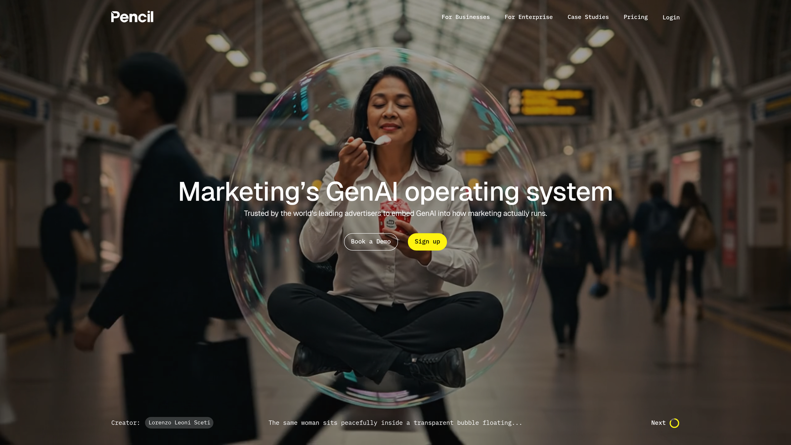 Screenshot of Pencil website