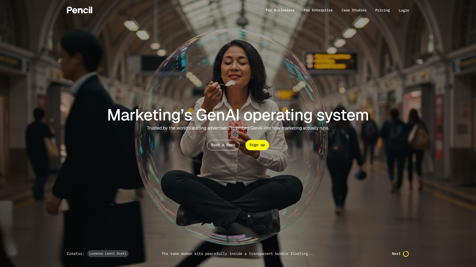 Screenshot of Pencil website